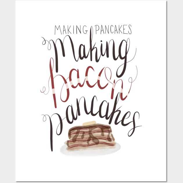 Bacon Pancakes Wall Art by RadRoseDesigns